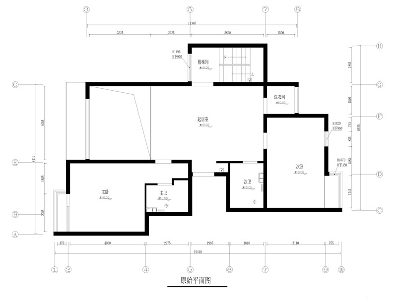 二層原始平面圖