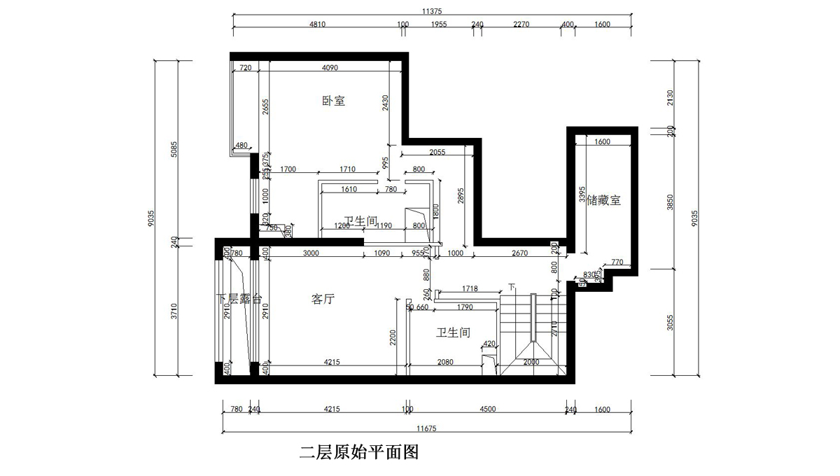 二層原始平面圖