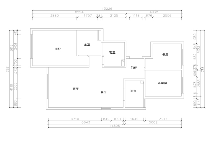 一層原始平面圖