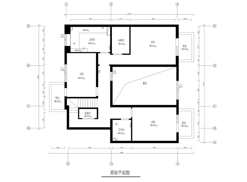 二層原始平面圖