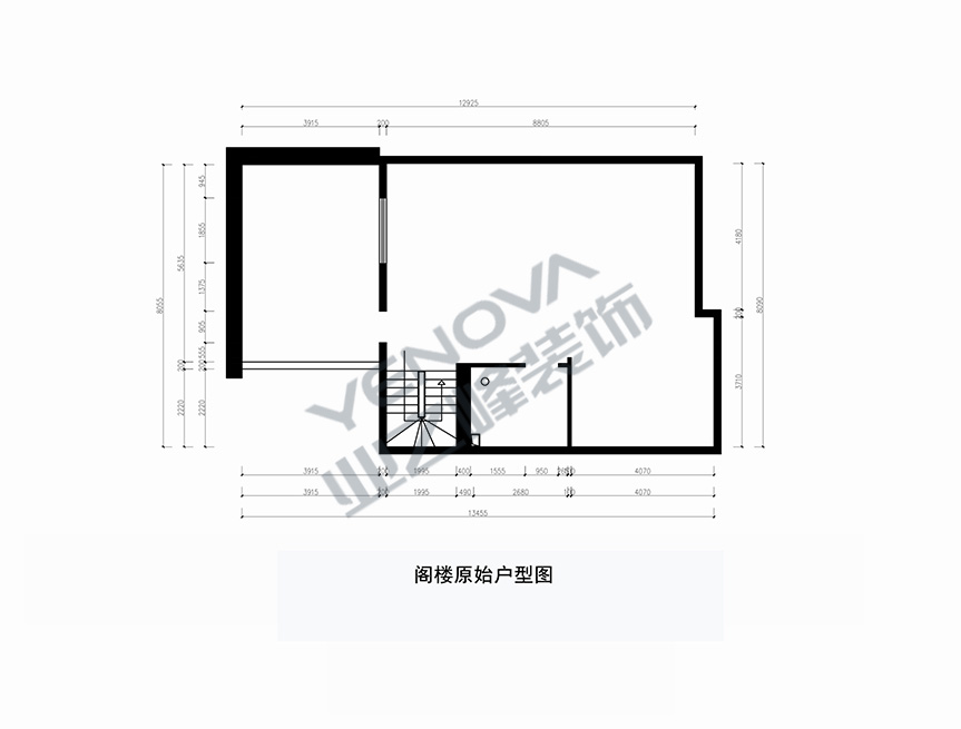 閣樓原始平面圖