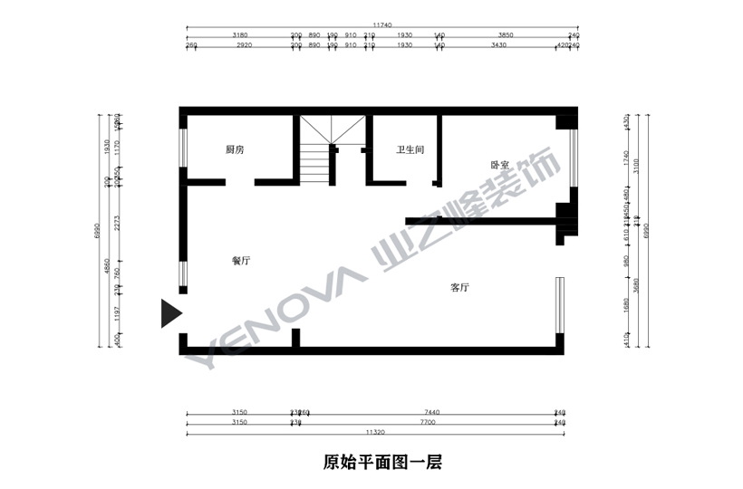 一層原始平面圖