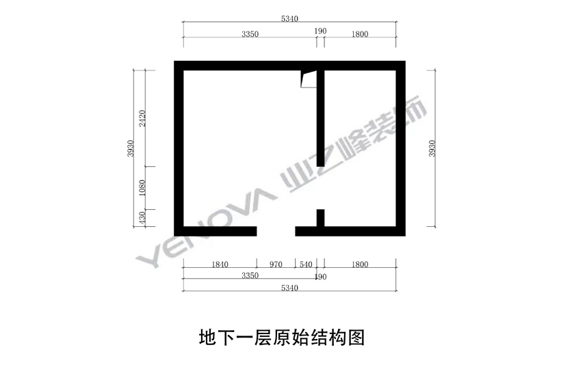 地下一層原始結構圖