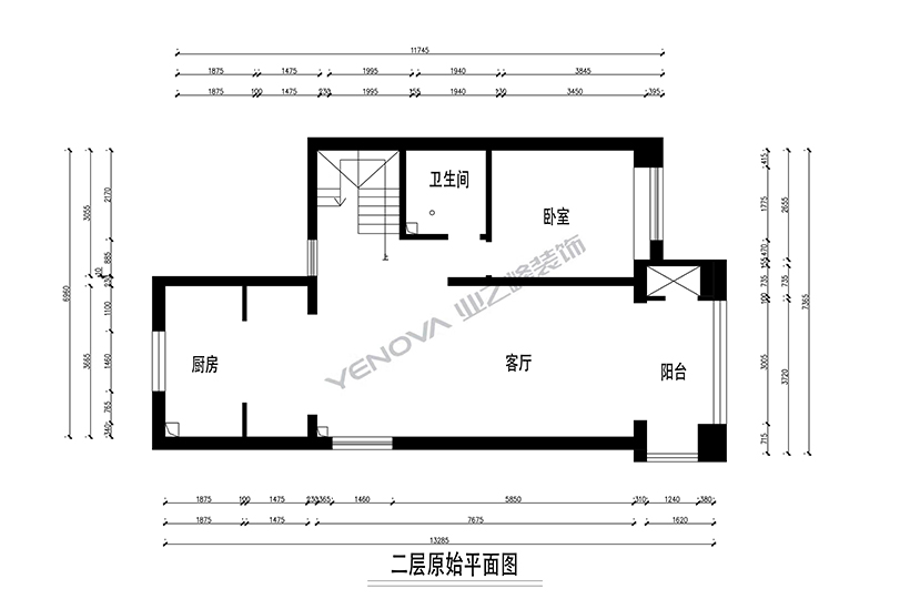 二層原始平面圖