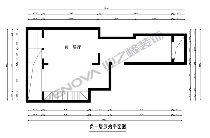 負一層原始平面圖