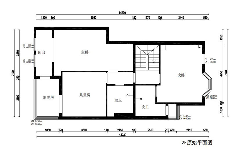 二層原始平面圖