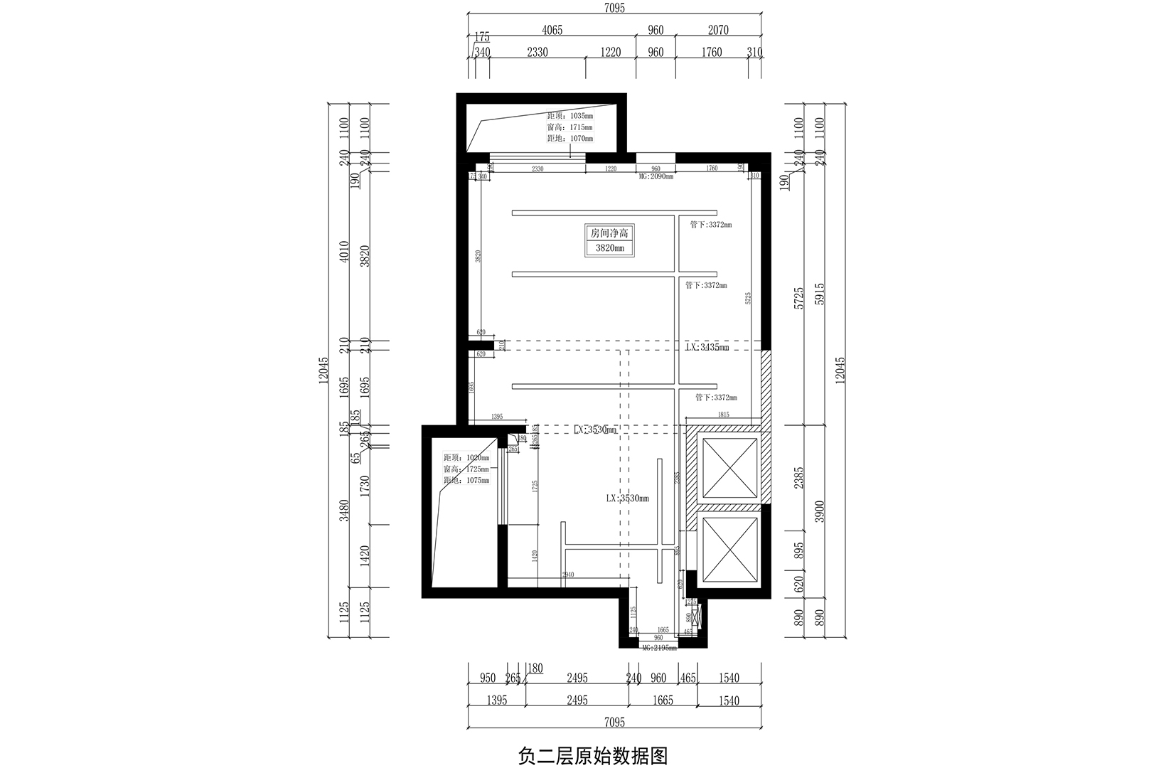 負二層原始平面圖