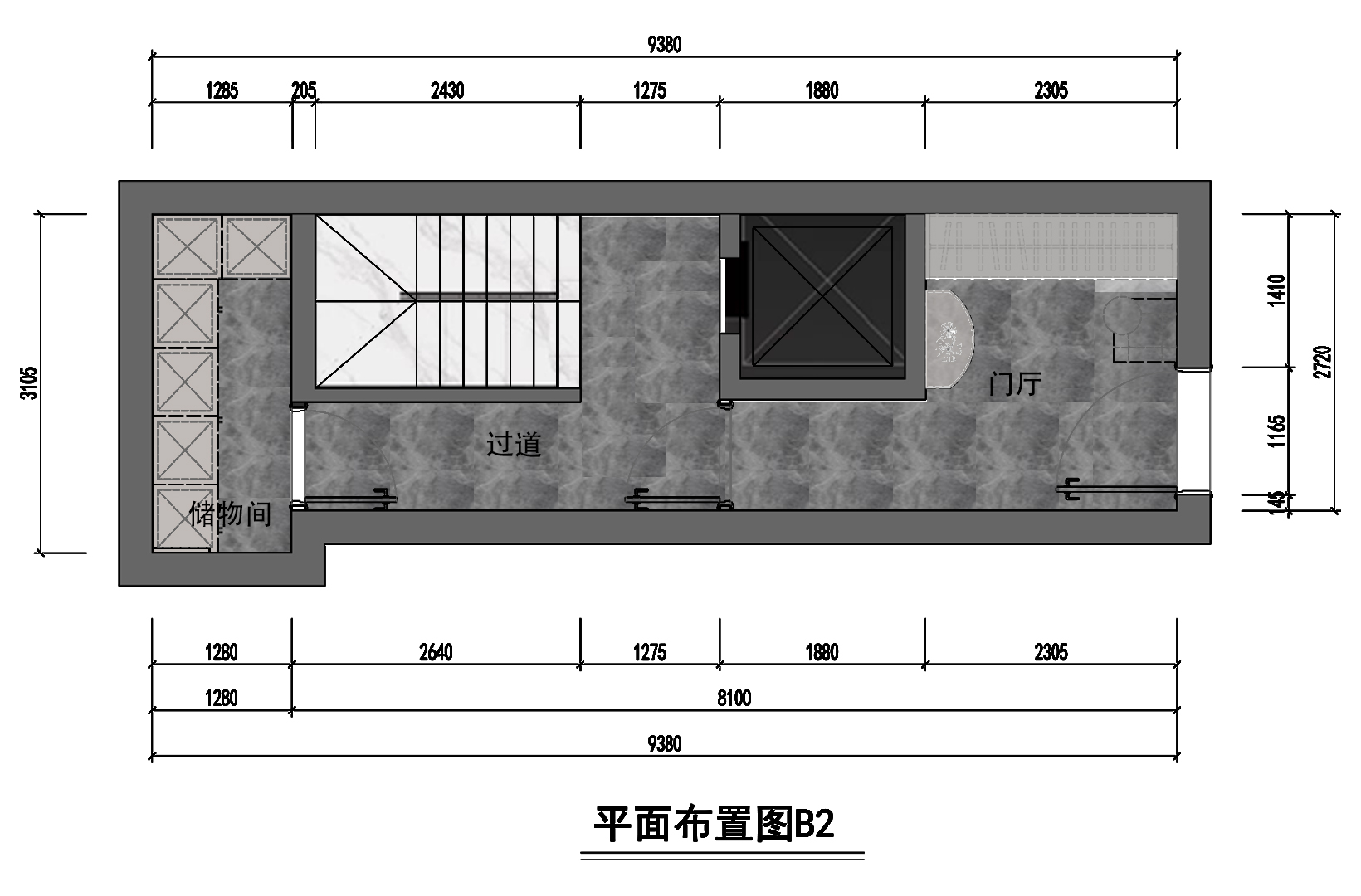 負二層平面布置圖