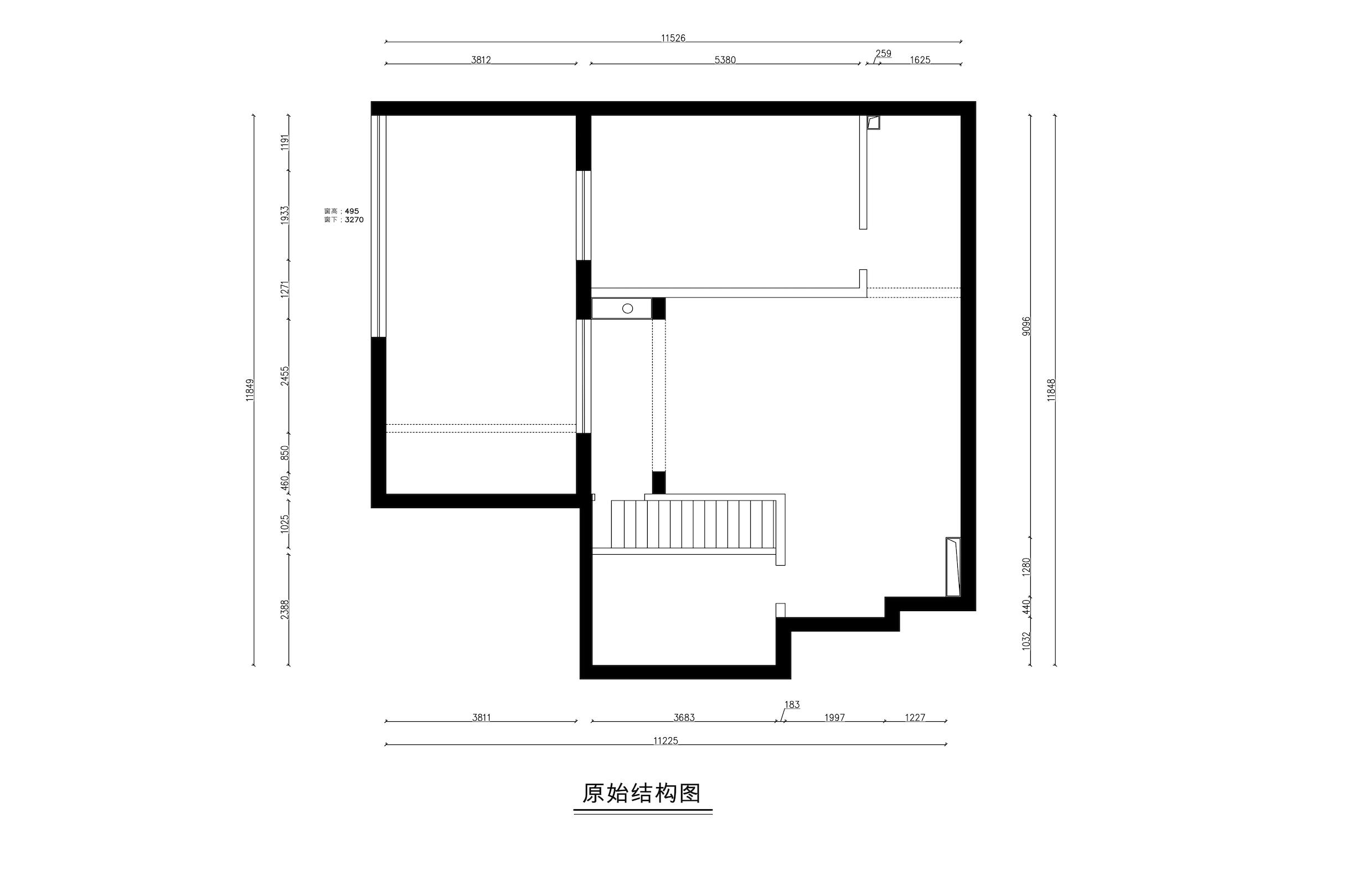 負一層原始結構圖