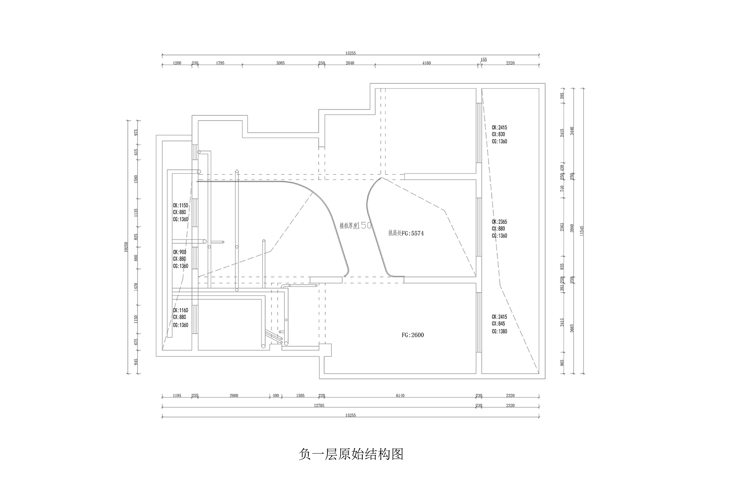 負一層原始結構圖