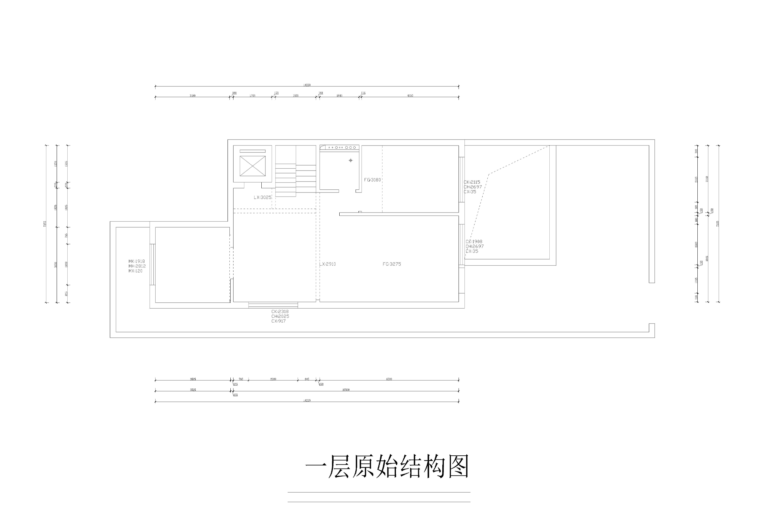 一層原始結(jié)構(gòu)圖