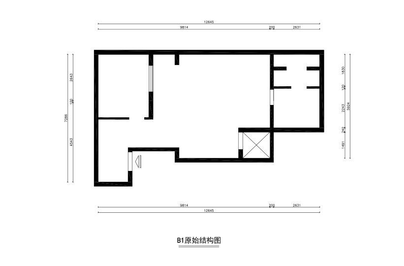 負一層原始結構圖