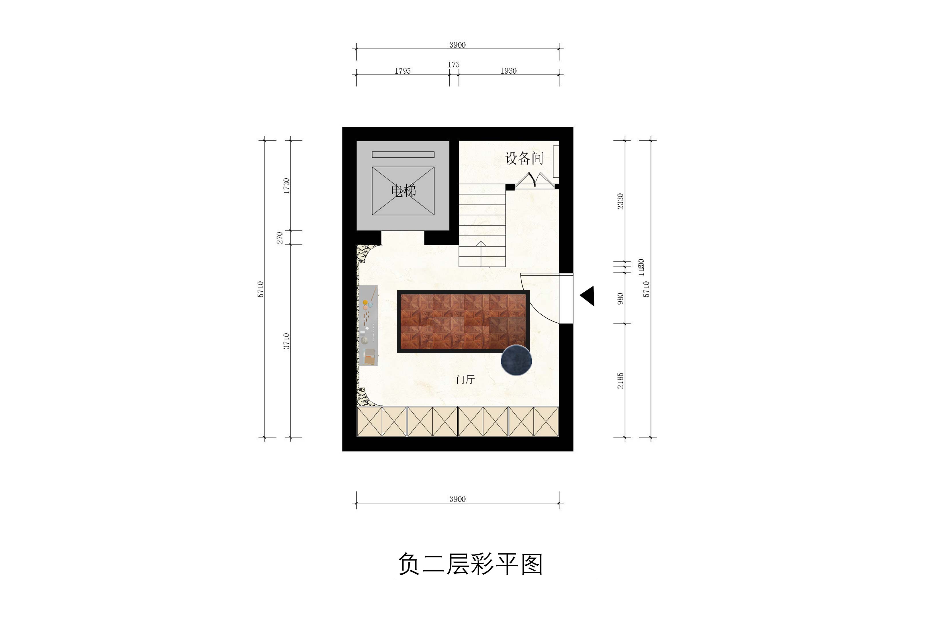 負(fù)二層彩平圖