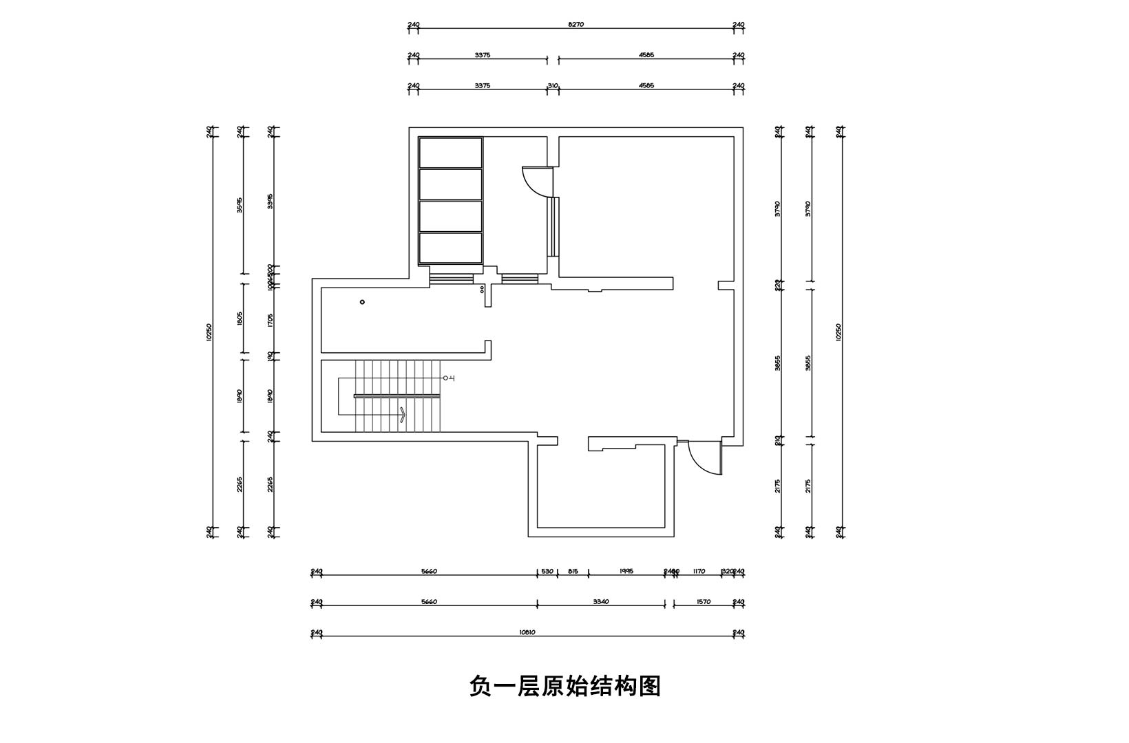 負一層原始結構圖