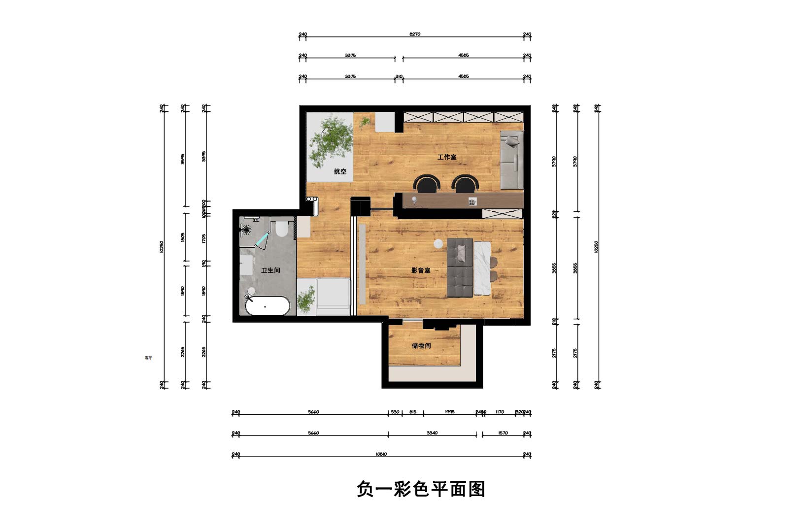 負一層彩平圖