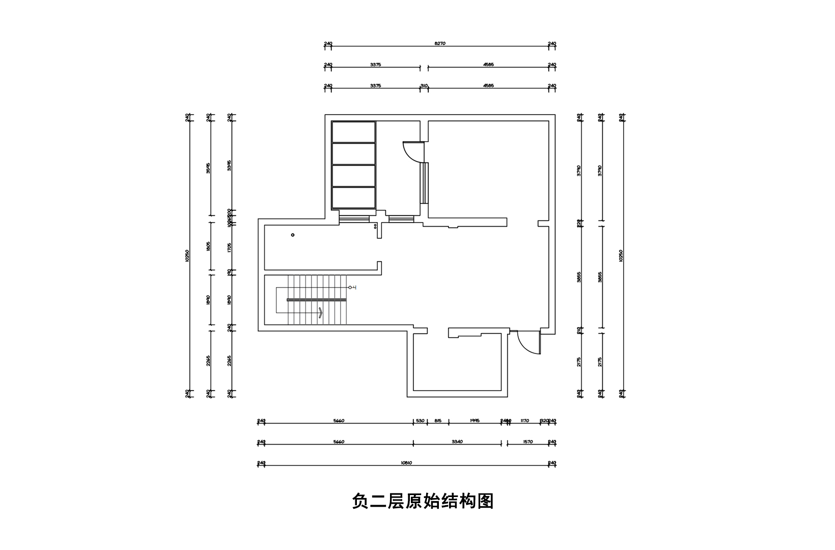 負二層原始結構圖