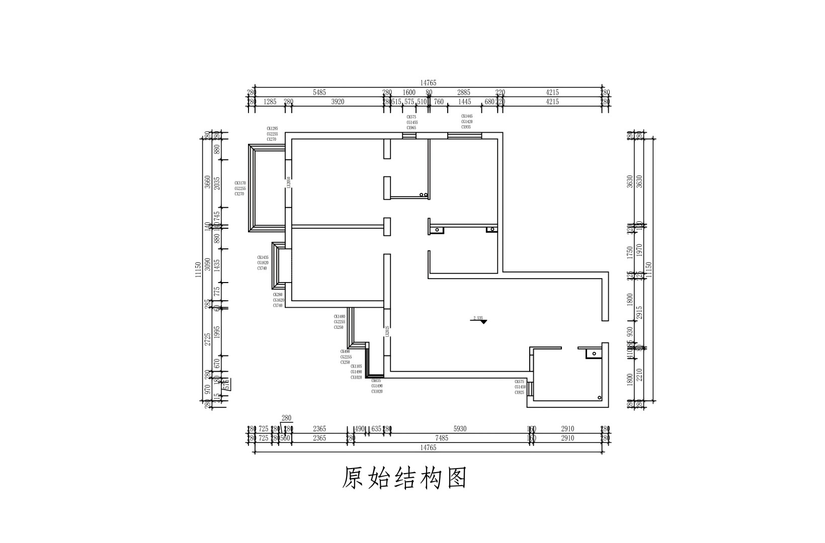 原始結(jié)構(gòu)圖